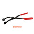 9 Circle 9CL-41172 Long Reach Offset Hose Clamp Pliers with red handles and black body