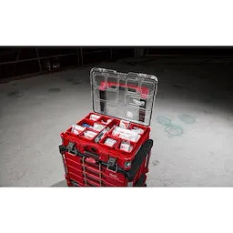 Milwaukee Tool 48-73-8430N PACKOUT First Aid Kit Type III - stacked on PACKOUT modular storage system