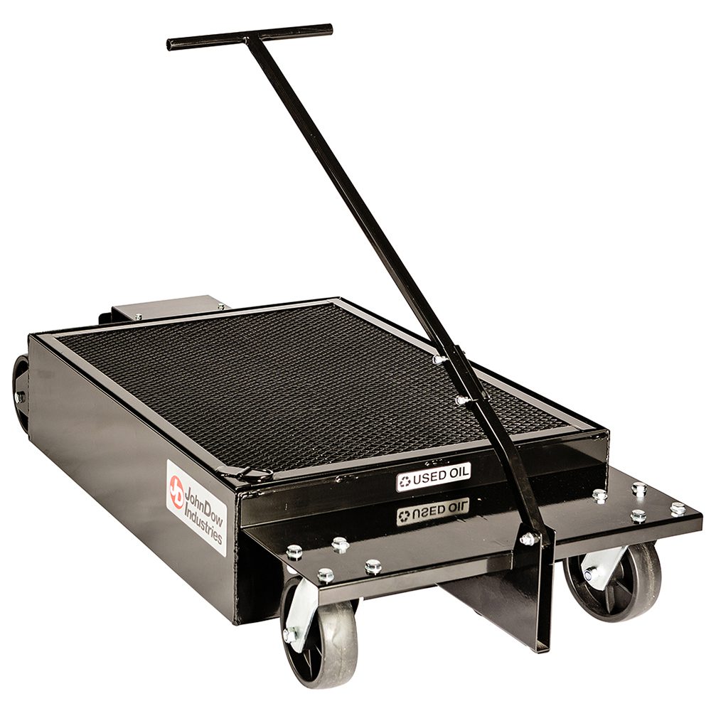 JohnDow Industries JDI-LP5 25-Gallon Low-Profile Oil Drain with T-Handle and 6-Inch Casters