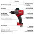 Milwaukee M18 FUEL 1/2in Hammer Drill 2904 feature callout showing POWERSTATE brushless motor, 1,400 in-lbs torque, two-speed control, and 6.9in length