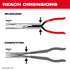Milwaukee Tool 48-22-6540 Long Reach Pliers - Front View