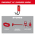 Milwaukee PACKOUT Curved Hook anti-slip rubber grips detail