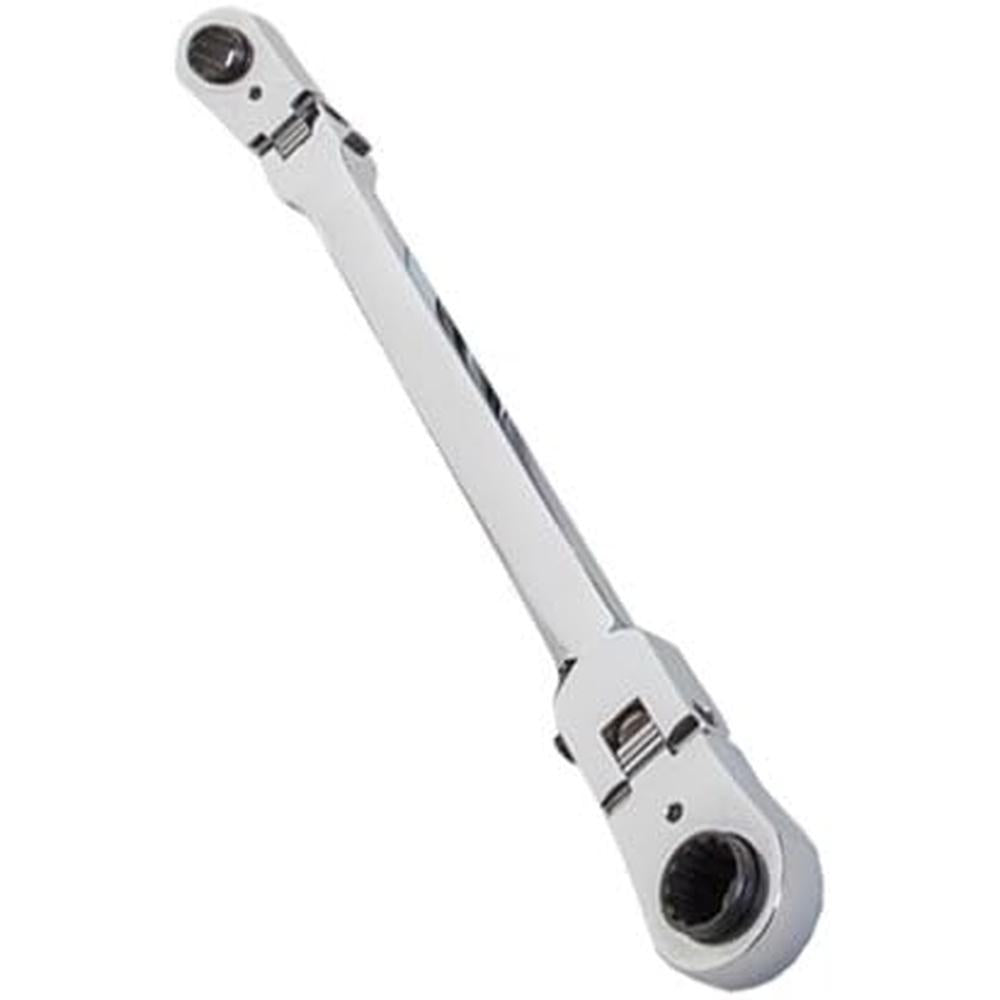 Ezred WRS71612 7/16 & 1/2" Double Box End Reversible Ratcheting Flex Locking Wrench