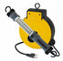 Alert Stamping ALT-3230SMS 30 ft Retractable Cord Reel with 500-Lumen LED Task Light, yellow and grey