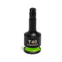 GripEdge ISTB40 T40 3/8" Impact RPT Star Torx Socket with Black Phosphate Finish