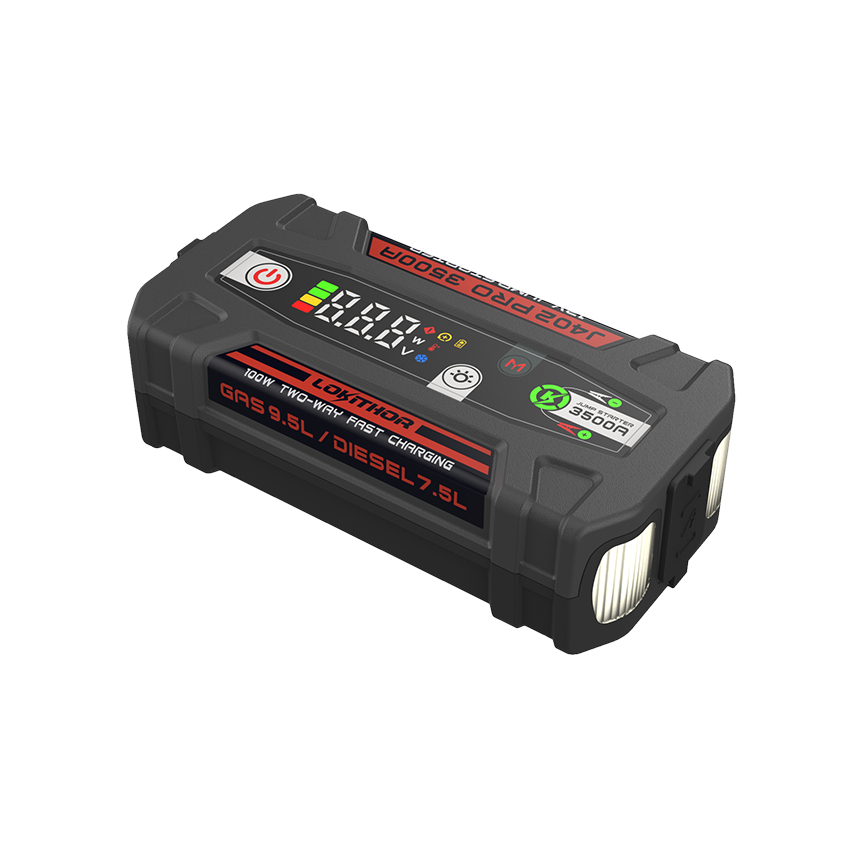 Démarreur de secours et batterie externe LOKITHOR J402PRO 3500A 12V, lampe torche 3 modes 300 lumens