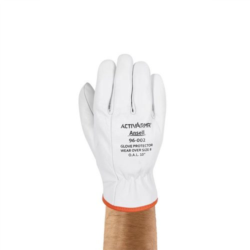 Ansell ActivArmr 96-002 Low Voltage Class 0 & 00 Goatskin Leather Glove Protector, Size 7