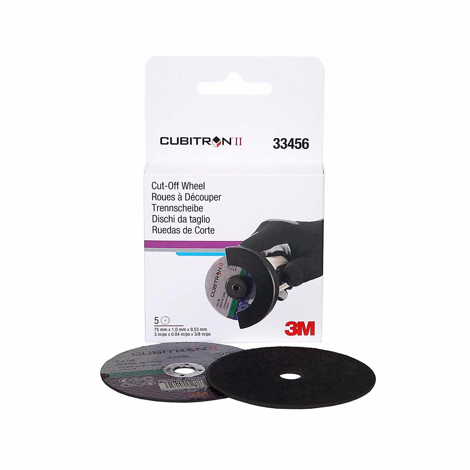 3M 33456 3" X .04" X 3/8" CUBITRON II CUT-OFF WHEEL - MPR Tools & Equipment