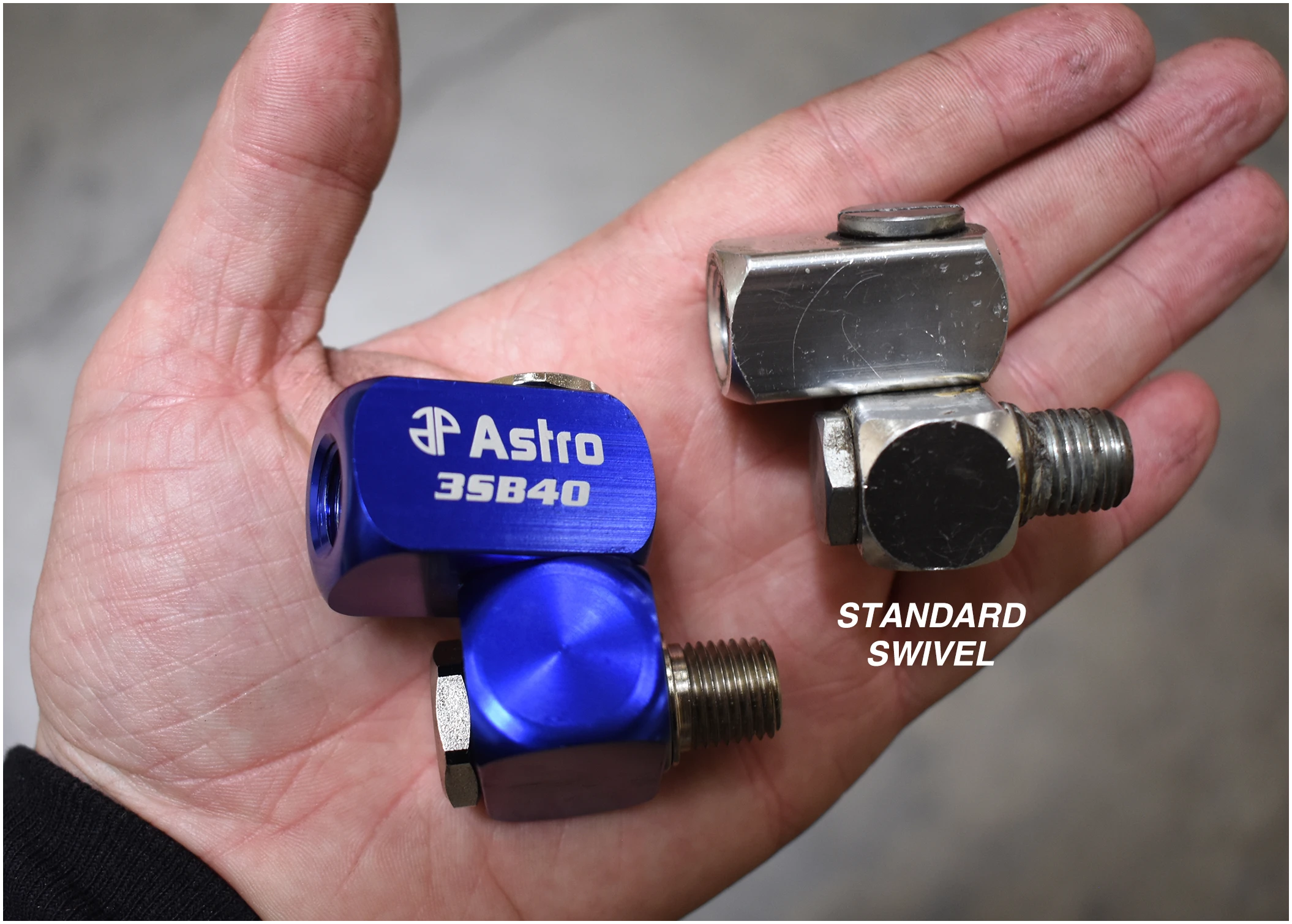 Astro Pneumatic 3SB40 High Flow 3-Way Air Swivel, 1/4" NPT