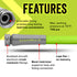 Flexzilla Garden Hose features diagram highlighting O-ring, anodized aircraft aluminum fittings, bend restrictor, and 150 psi max working pressure