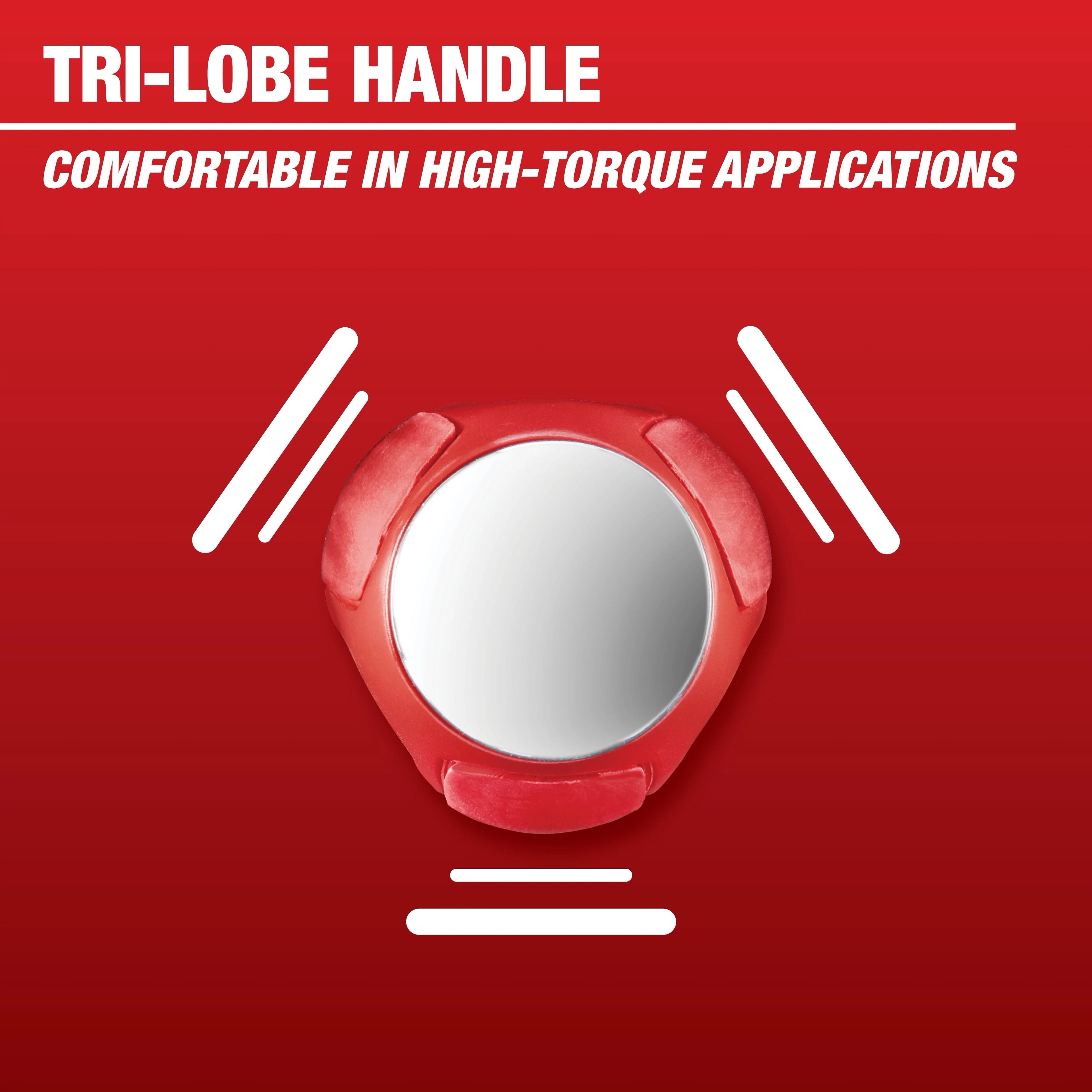 Milwaukee Tool 45-74-9224 24" Pry Bar tri-lobe handle end view for high-torque applications