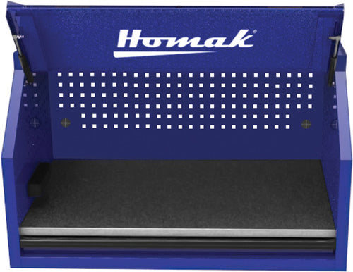 Homak BL02041010 41" RS PRO SERIES 1-DRAWER HUTCH WITH POWER STRIP – BLUE