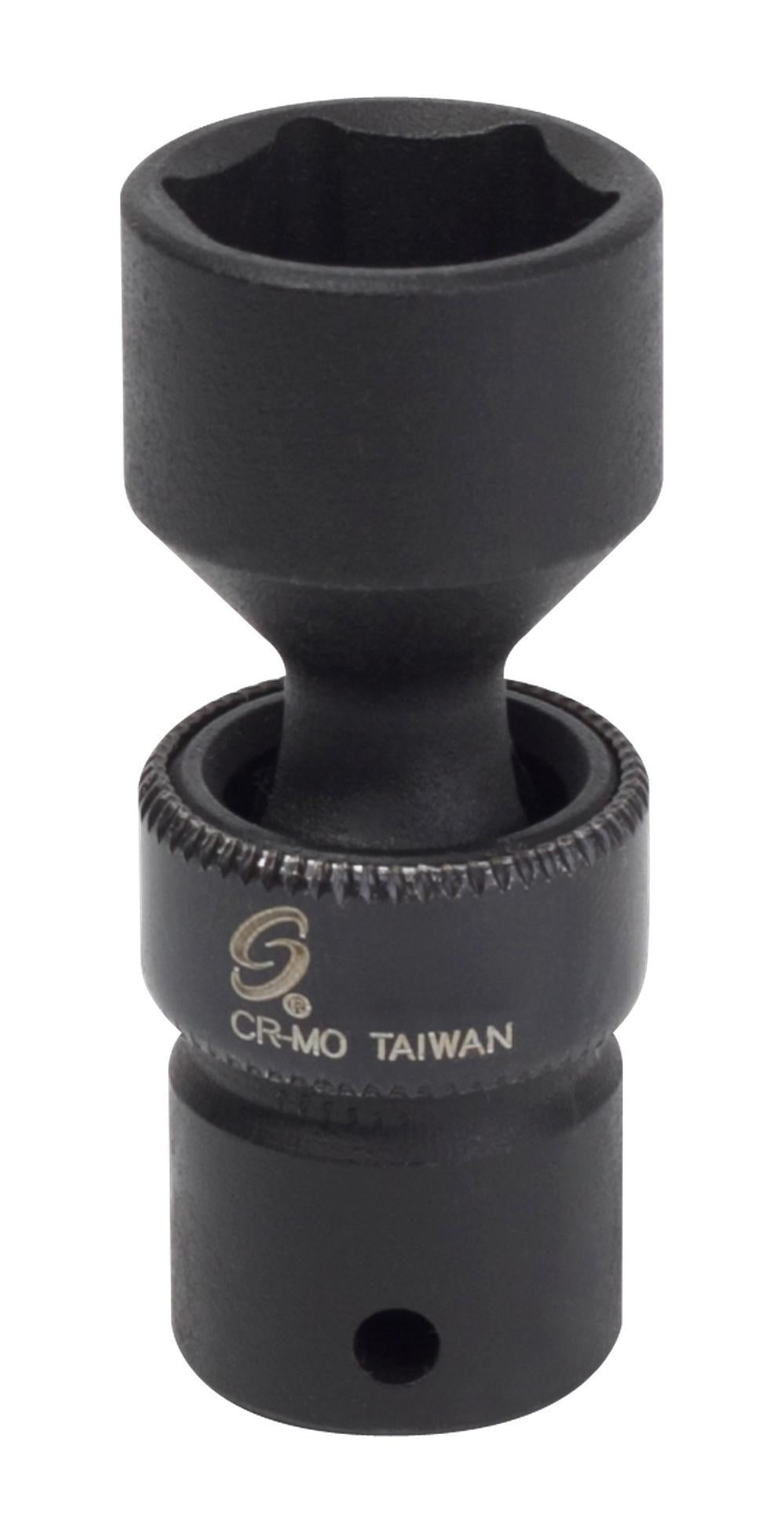 Sunex Tools 813UM 1/4 Dr 13mm 6-Point Universal Impact Socket, CR-MO Steel, Black Phosphate Finish