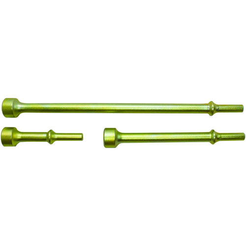 Astro Pneumatic AST-401K3 3-Piece THOR Air Hammer Bit Set .401 Shank - all three bits shown (4", 7", and 12" lengths)