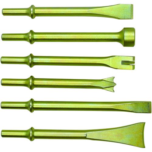 Astro Pneumatic 401K6 6-Piece THOR Air Hammer Chisel and Cutter Bit Set .401 Shank - All Six Bits