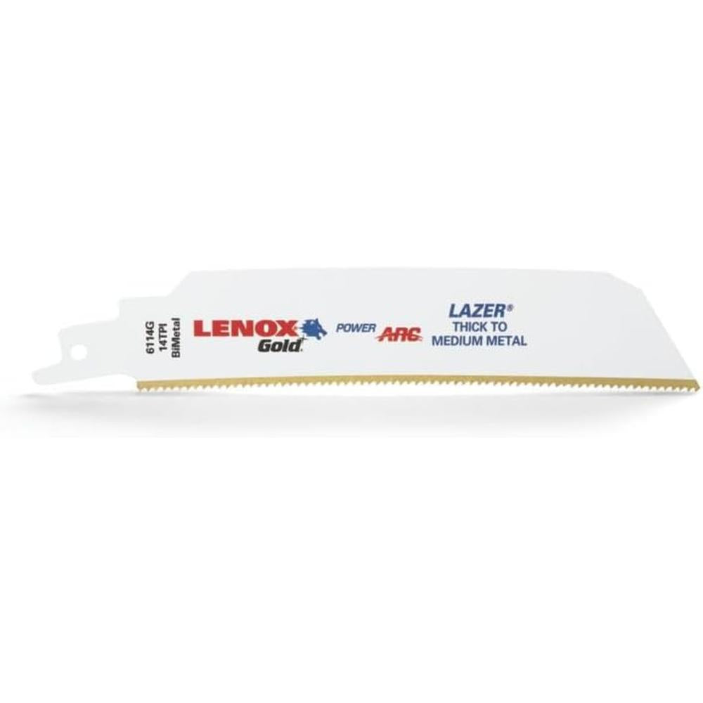 Lenox Tools 21226B6114GR 6"X1" 14TPI Gold Power Arc Extreme Metal Recip 25 Pk
