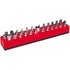 Mechanic's Time Savers 587 1/4" 37-Hole Magnetic Hex Bit Organizer /Rocket Red