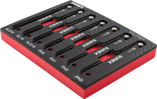 Sunex Tools SXLPSD7 7-Pc Low Profile Diamond Coated Phillips & Slotted Screwdriver Set