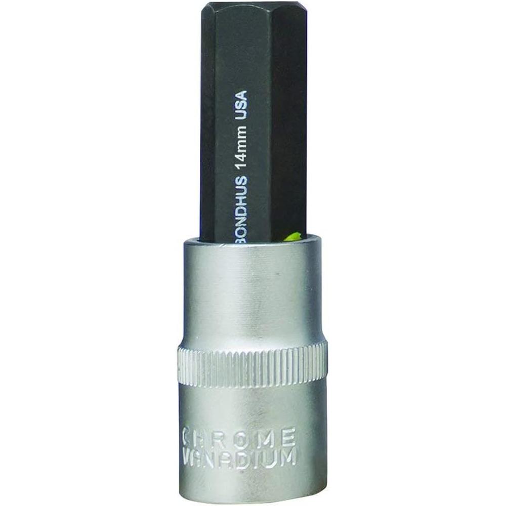 Bondhus 43284 Embout hexagonal ProHold 14 mm x 2" et douille 1/2
