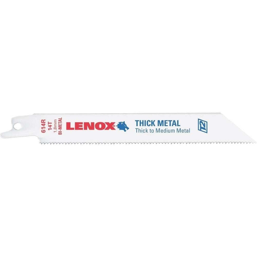 Lenox Tools 20566618R 6"X3/4" 18TPI Bi-Metal Medium Metal Recip 5 Pk