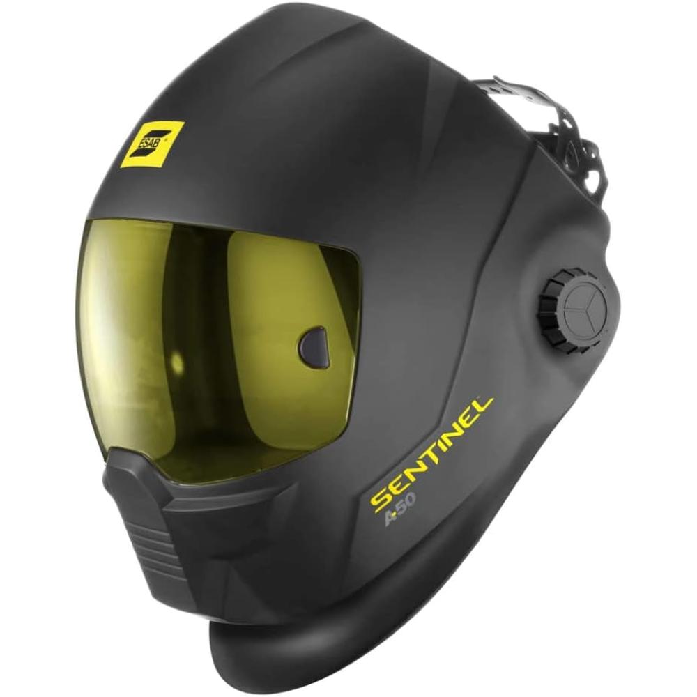 ESAB 0700000800 Casque de soudage Sentinel A50, noir, zone de visualisation de 3,93 x 2,36 po (100 x 60 mm).