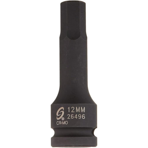 Sunex 26496 1/2-Inch Drive 12-mm Hex Impact Socket
