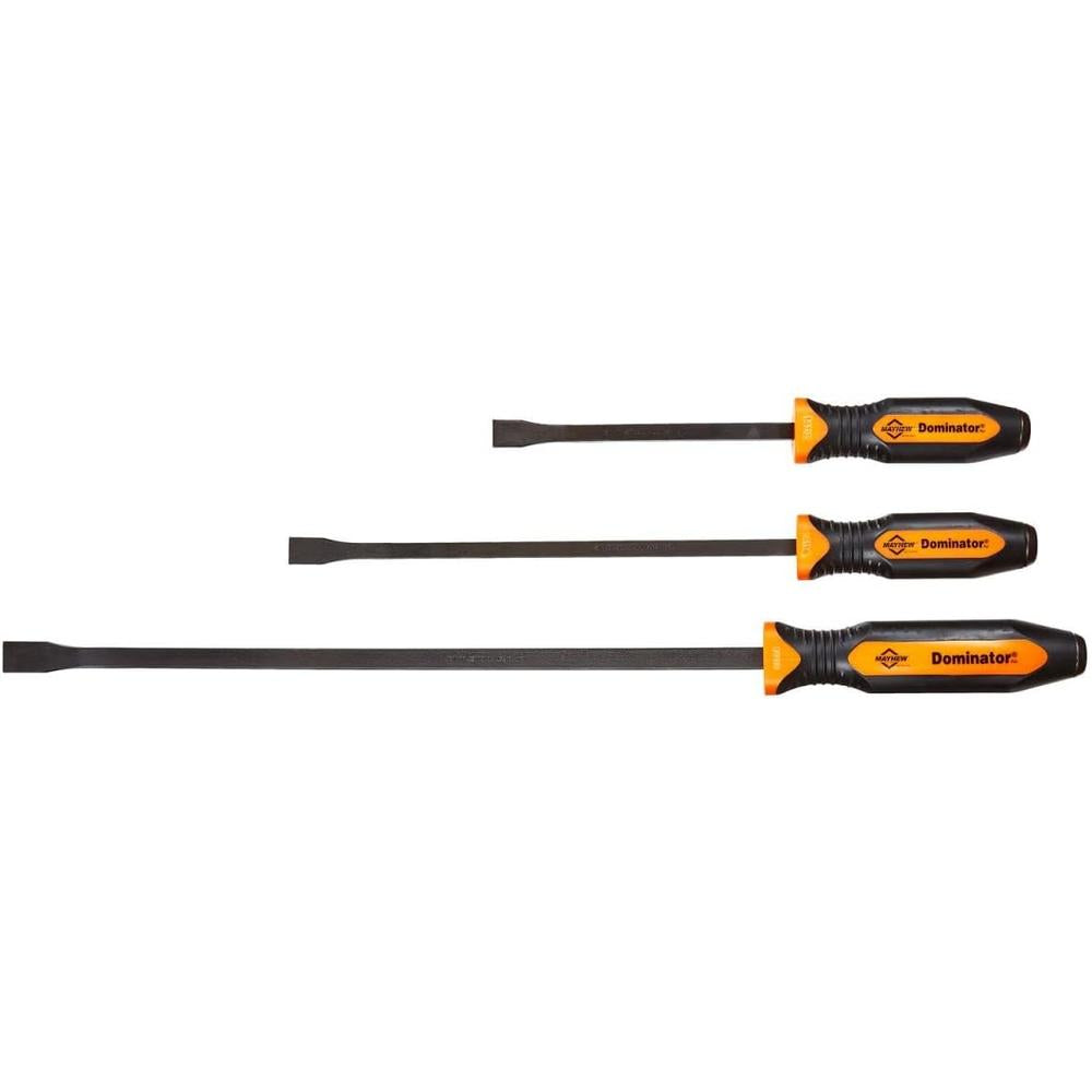 Mayhew Tools 14071OR 3 PC Curved Pry Bar Set Orange (12C, 17C, 25C)