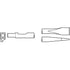 Chicago Pneumatic 2050512803 Flat Chisel Shank ISO Square 1/2"