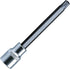 Outils VIM XZN418 12 points. Triple carré, embout et support de 4 L, embout noir avec 1/2 ? Carré. Support moleté Drive Satin Chrome