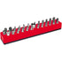 Mechanic's Time Savers 587 1/4" 37-Hole Magnetic Hex Bit Organizer /Rocket Red