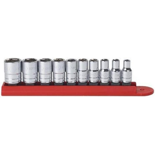 Clé à engrenages 80303, 10 pièces. Jeu de douilles SAE standard à 6 pans, prise 1/4 po