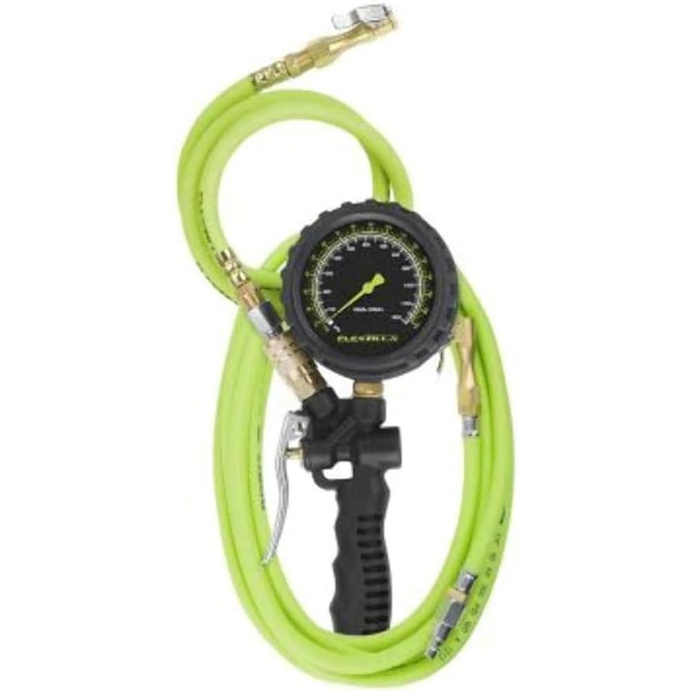 Legacy Manufacturing AL2025FZ-2 TIRE INFLATOR KIT WITH 3 FT. & 15 FT. FLEXZILLA AIR HOSES, 0-170 PSI