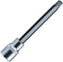 VIM Tools XZN414 XZN14 12-Point Triple Square, 4" Bit and Holder, Black Bit with 3/8" Square Drive Satin Chrome Knurled Holder