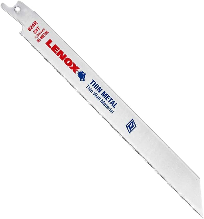 Lenox Tools 20579824R 8"X3/4" 24TPI Bi-Metal Thin Metal Recip 5 Pk
