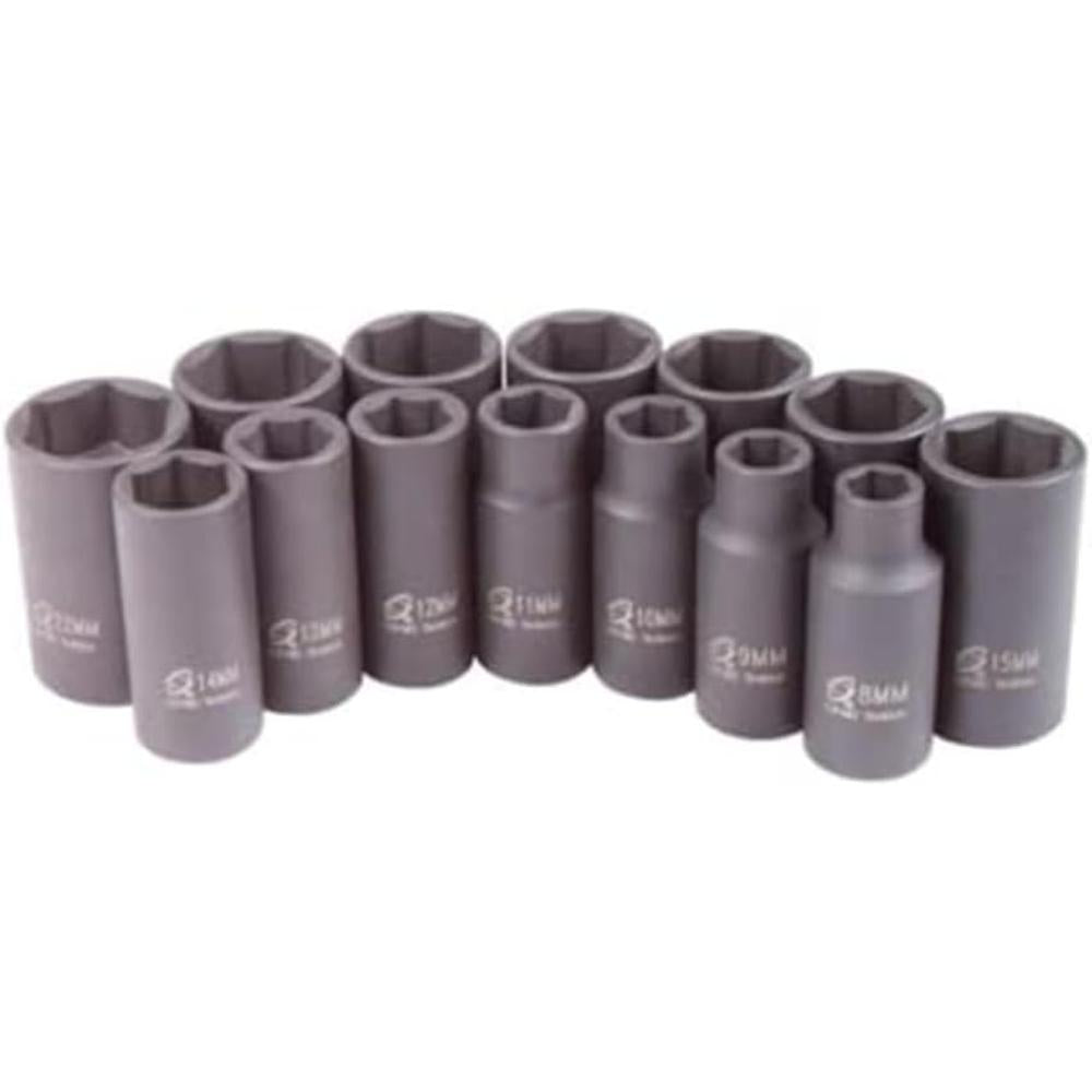 Sunex Tools 312MRD 3/8" Dr. 12mm Semi-Deep Impact Socket