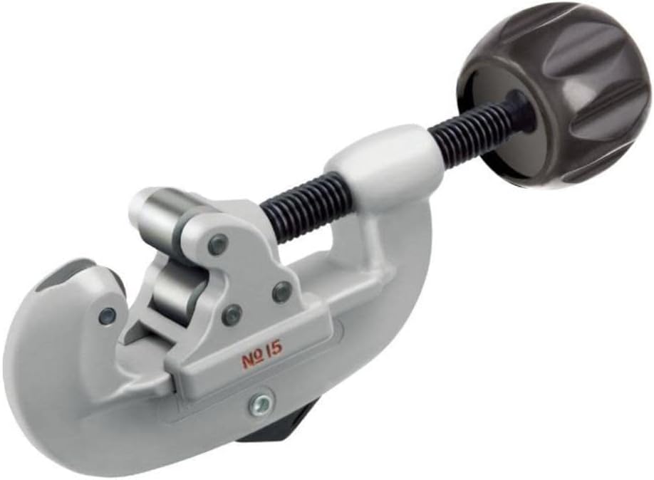 RIDGID 32910 Coupe-tube à alimentation par vis modèle 10, coupe-tube 1/8" à 1", argent/noir, petit