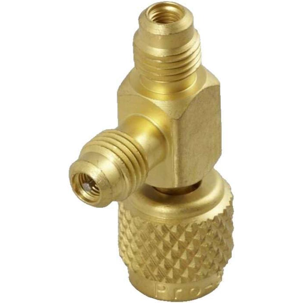 CPS Products AVT45 1/4" SAE MALE X 1/4" SAE FEMALE KNURL X 1/4" SAE MALE BRASS T ADAPTER