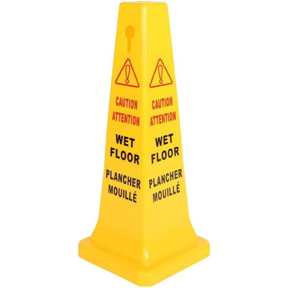 Tobeq 137200 E22 SMALL SAFETY CONE ENGLISH/FRENCH - 26" (CAUTION WET FLOOR)