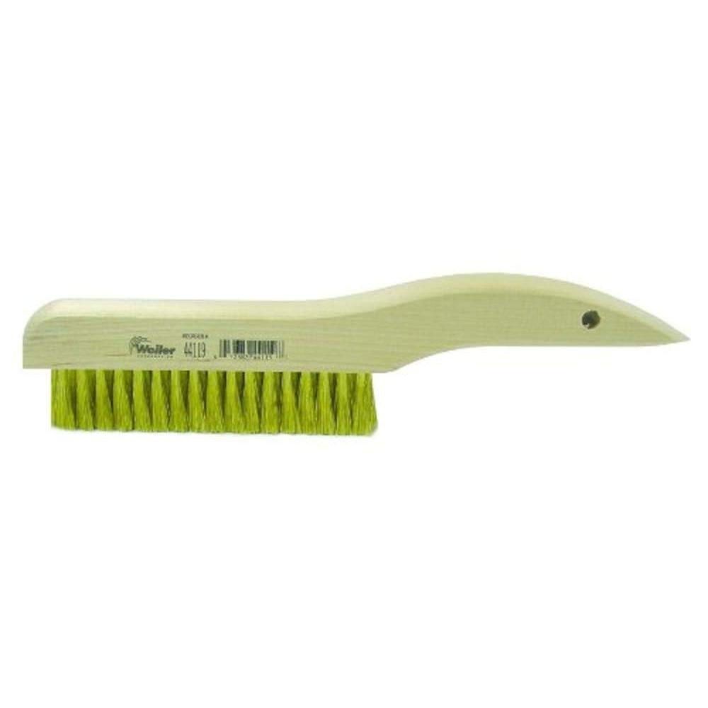 Weiler 44118 BROSSE DE PLATEAU 13 ", REMPLISSAGE EN LAITON, 3 X 19 RANGÉES, POIGNÉE COURBÉE
