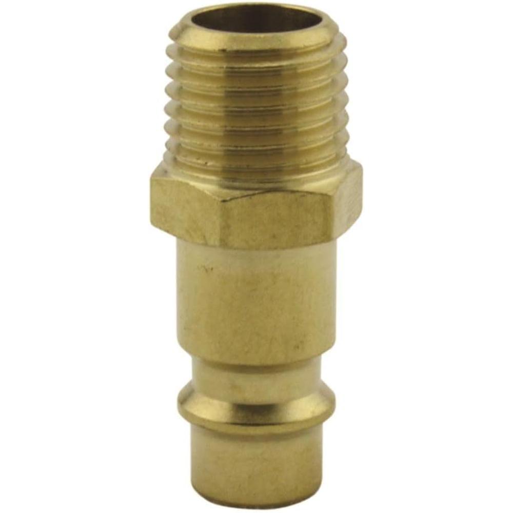 Milton S-760 1/4" MNPT HIGHFLOWPRO® V-Style Male Brass Plug (Pack of 2)