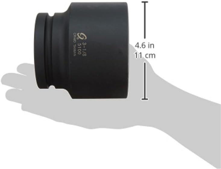 Sunex Tools 5100 1" Drive Standard 6 Point Impact Socket 3-1/8"