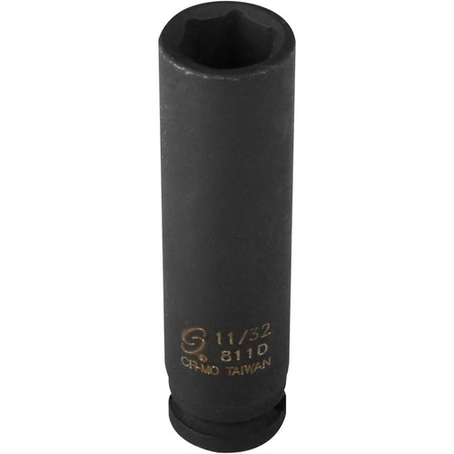 Sunex Tools 811D 1/4 in. Drive 11/32 in. Deep Impact Socket