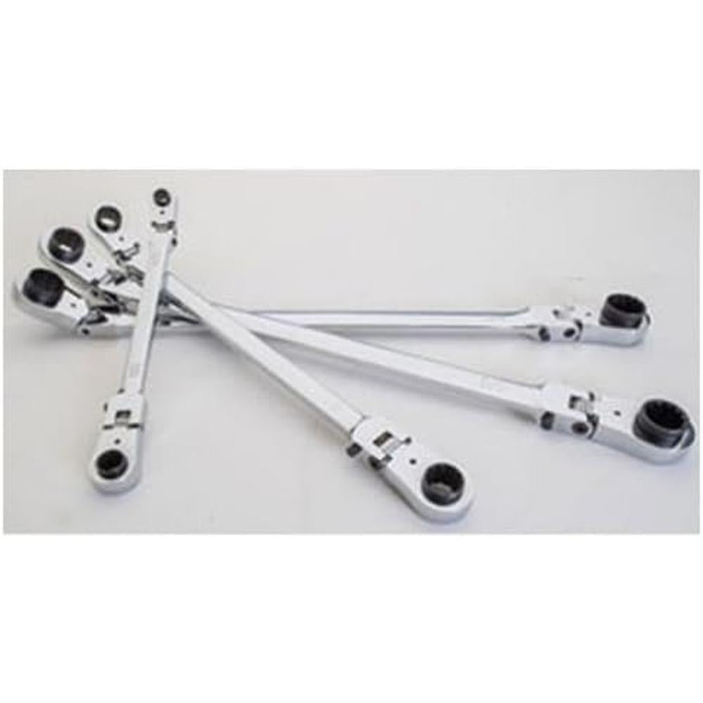 Ezred WRM1315 13mm & 15mm Double Box, Reversible Flex Head Metric Wrench With Locking Feature