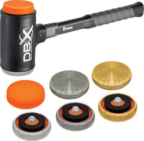 Titan Tools 63644 45 Oz. DBX™ Dead Blow Hammer Set with 4 Different Material Replaceable Striking Faces - MPR Tools & Equipment