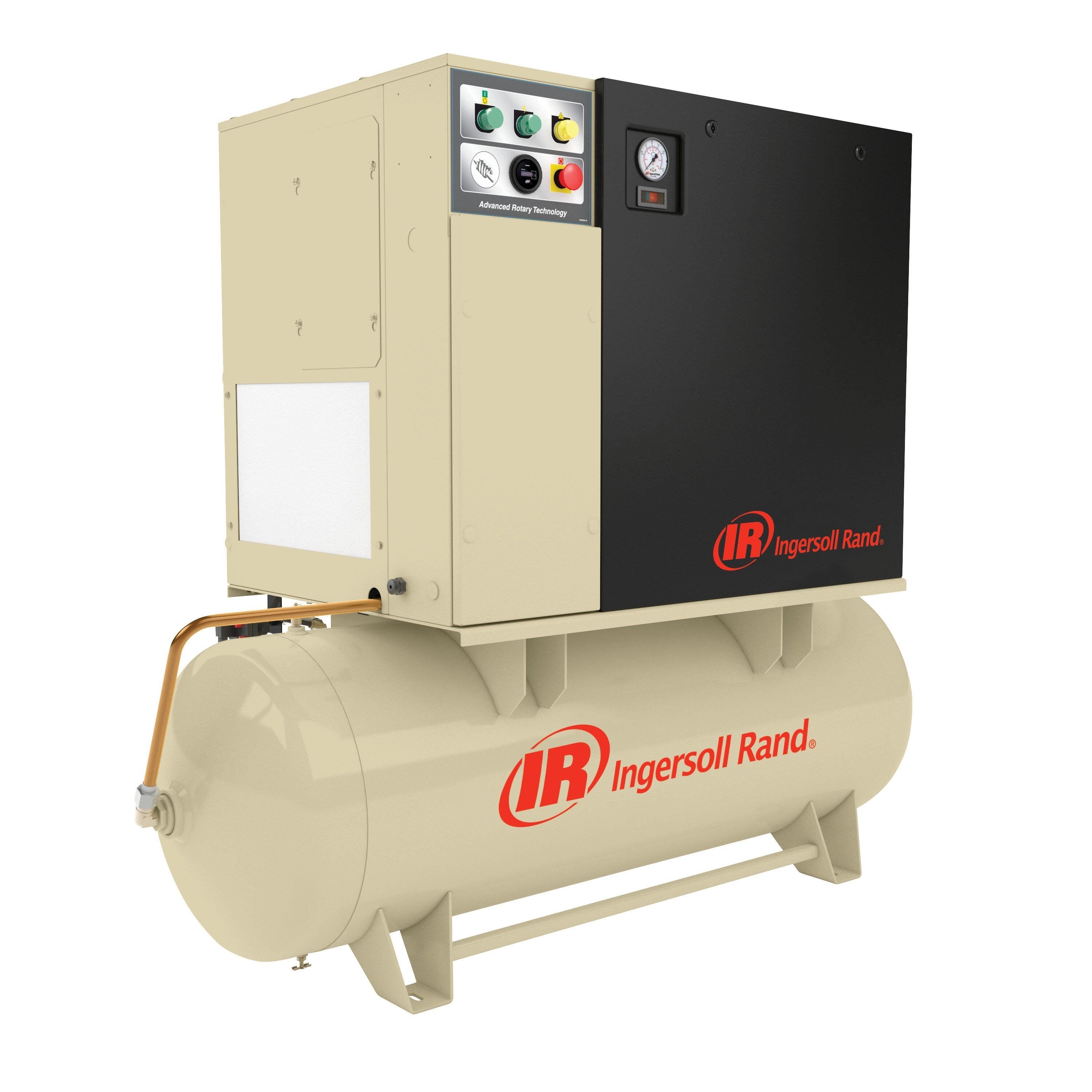 Ingersoll Rand UP6-15cTAS-150 15HP 80-Gal Rotary Screw Compressor with Dryer, front angle view