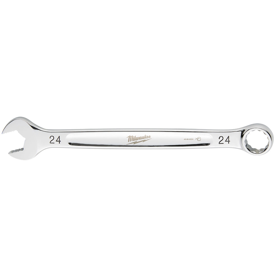 Milwaukee Tool 45-96-9524 24MM Metric Combination Wrench, open end and 12-point box end, chrome finish