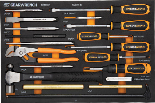 GearWrench GWMSSTK01 27-Pc Striking Tools & Screwdriver Set in Foam Storage Tray - MPR Tools & Equipment
