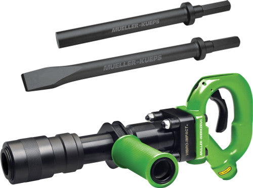 Heavy Duty Vibro Impact Air Hammer Kit, 15mm (.590") Hex Shank, incl: Flat Chisel & 20mm Pin Driver - MPR Tools & Equipment