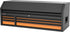 TOBEQ TCBT610623ORBK 61" 6-Drawer Top Chest in Orange/Black, front angle view showing drawers and flip-up lid