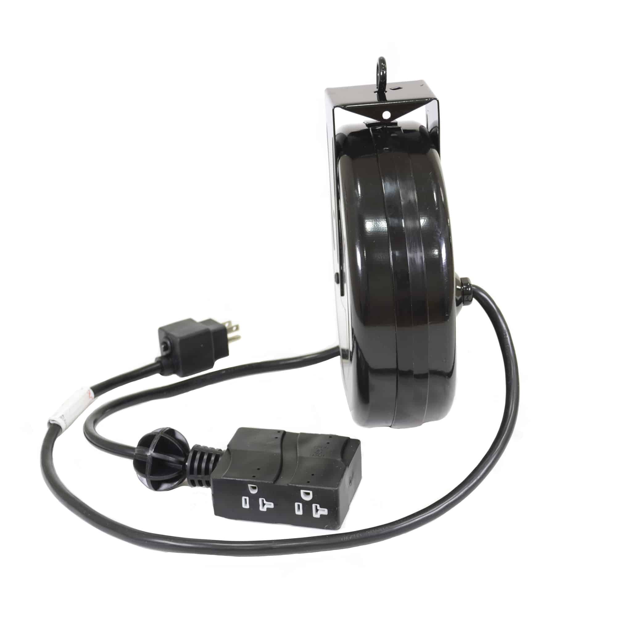 Alert Stamping ALT-5020TF-4C Retractable Cord Reel side angle view showing cord drum depth